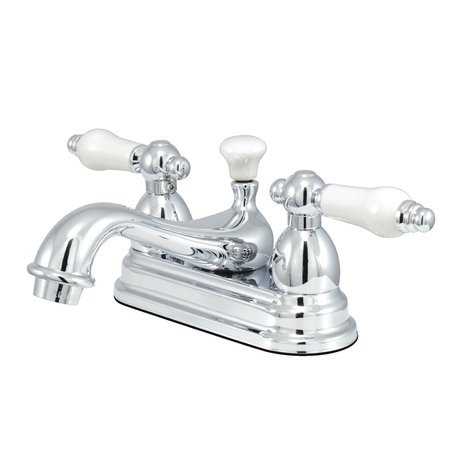 Kingston Heirloom KS3601PL - Restoration Double-Handle 3-Hole Deck Mount 4-Inch Centerset Bathroom Faucet with Brass Pop-Up, Polished Chrome — image 1